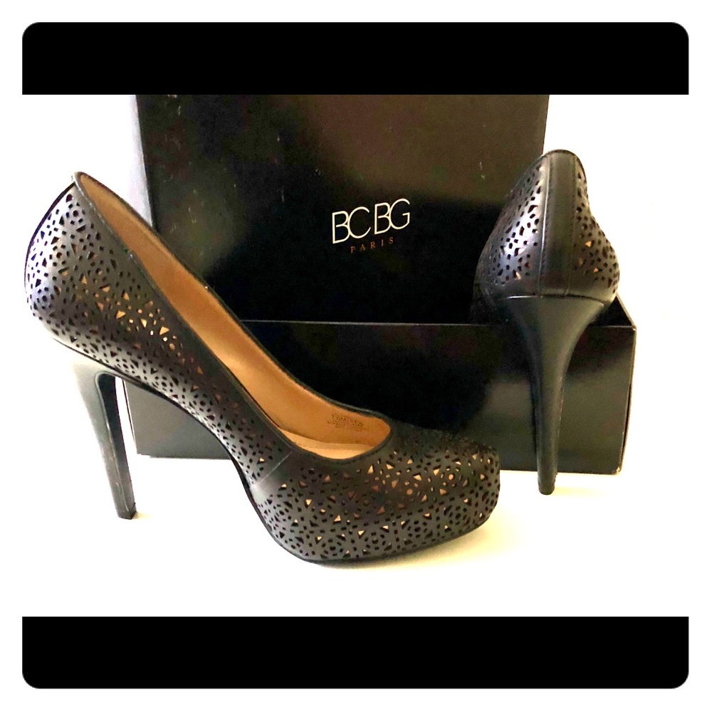 BCBG Paris covered platform high heels